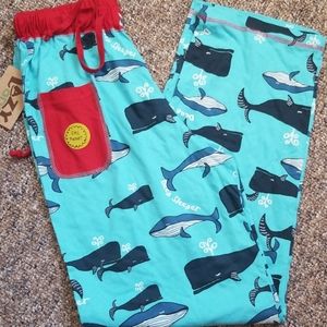 Whale pajama pants